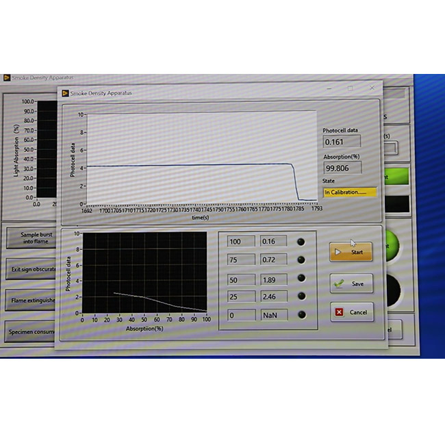 ASTM D2843 Tester di densità del fumo ad alta precisione per test di oscuramento del fumo in plastica 